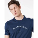 Koton Baskılı Lisanslı Yale Lacivert Erkek T-Shirt 6SAM10031MK - XL