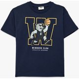 Koton Baskılı Oversize Lacivert Erkek Çocuk T-Shirt 6SKB10299TK - 7 - 8 Yaş