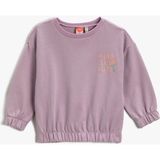 Koton Baskılı Sweatshirt Pamuklu - 2 - 3 Yaş - Mor