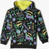 Koton Batman Kapşonlu Uzun Kollu Sweatshirt Siyah Erkek Çocuk İçin Eğlenceli Baskılı Model - 6 - 7 Yaş