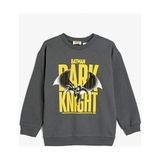 Koton Batman Lisanslı Uzun Kollu Sweatshirt Erkek Çocuk Antrasit Renk Pamuklu Şardonlu - 7 - 8 Yaş