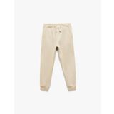 Koton Beli Bağcıklı Şardonlu Jogger Eşofman Altı, Bej, 4-5 Yaş, Erkek Çocuk