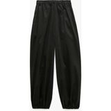 Koton Beli Lastikli Cepli Rahat Kalıp Gabardin Balon Pantolon - Siyah - Relax - 34