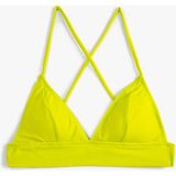 Koton Bikini Üstü Bralet Çapraz Askılı Kaplı - 34 - Yeşil