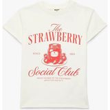 Koton Bisiklet Yaka Baskılı Ekru Kız Çocuk T-Shirt 6SKG10291AK - 11 - 12 Yaş