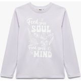 Koton Bisiklet Yaka Baskılı Lila Kız Çocuk Uzun Kollu T-Shirt 6WKG10160AK - 7 - 8 Yaş