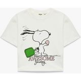 Koton Bisiklet Yaka Ekru Kız Çocuk T-Shirt 6SKG10157AK - 5 - 6 Yaş