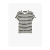 Koton Bisiklet Yaka Kısa Kollu Pamuk Karışımlı Siyah Erkek T-shirt 5sam10064hk