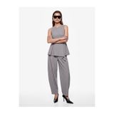 Koton Bisiklet Yaka Kolsuz Asimetrik Pileli Peplum Bluz