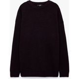Koton Bisiklet Yaka Uzun Kollu Rahat Kalıp Triko Kazak - Mor - XL