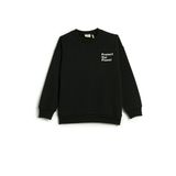 Koton Bisiklet Yaka Uzun Kollu Slogan Baskılı Sweatshirt Sweatshirt Erkek çocuk