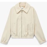 Koton Bomber Ceket Crop Uzun Kollu Cepli Fermuarlı - 34 - Gri