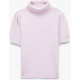 Koton Boxy Fit Dik Yaka Kısa Kollu Peluş Kazak - Mor - XS