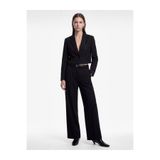 Koton Broş Detaylı Geniş Yaka Uzun Kollu Crop Blazer Ceket