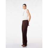 Koton Bürümcük Kumaş Dokulu Bol Paça Pantolon - Kahve - Regular - 2XL