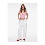 Koton Bürümcük V Yaka Kısa Kollu Slim Fit Bluz