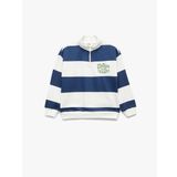 Koton Büyük beden sweatshirt, Ekru Çizgili, 9 Yaş