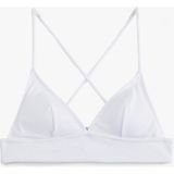 Koton Çapraz Askılı Dokulu Bralet Bikini Üstü - 34 - Beyaz