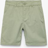Koton Cep Detaylı Gabardin Kumaş Düğmeli Chino Şort - 5 - 6 Yaş - Yeşil