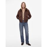 Koton Cepli Fermuarlı Crop Suni Deri Biker Ceket - 38 - Kahve