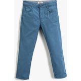 Koton Cepli Slim Fit Pamuklu Chino Pantolon Erkek Çocuk 6 - 7 Yaş Indigo Renkli Günlük Stil