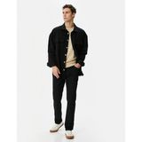Koton Chadwick Jean Slim Straight Fit Kot Pantolon Erkek Günlük Kullanım İçin İnce Kumaş Özellikli - Siyah - 32
