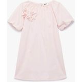 Koton Çiçek Aplikeli Pembe Kız Çocuk Elbise 6SKG80059AW - 7 - 8 Yaş - Açık Pembe