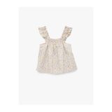 Koton Çiçekli Gipeli Poplin Mor Kız Bebek Bluz 6SMG60046AW