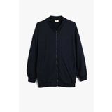 Koton Çocuk Okul Sweatshirt Uzun Kollu Cep Detaylı Fermuar Kapamalı