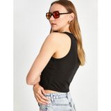 Koton Crop Atlet Halter Yaka - M - Siyah