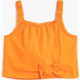Koton Crop Bluz Askılı Fiyonk Detaylı Pamuklu - 11 - 12 Yaş - Turuncu