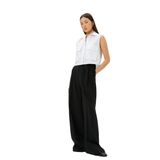 KOTON Crop Poplin Gömlek Kolsuz Kargo Cepli Manşet Yaka Düğmeli