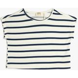 Koton Crop Tişört Pamuklu Kısa Kollu Bisiklet Yaka - Lacivert - 9 - 10 Yaş
