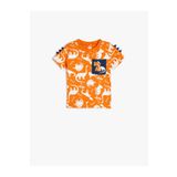 Koton Desenli Turuncu Erkek Çocuk T-Shirt 5SMB10081TK