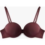Koton Destekli Ekstra Dolgulu Basic Maximizer Sütyen - 75A - Bordo