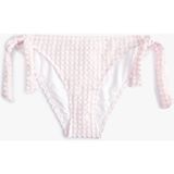 Koton Dokulu Bikini Altı Pötikareli Yanları Kalın Ip Bağlamalı Astarlı - Pembe - 34