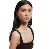 Koton Drape Detaylı Kare Yaka Slim Fit Dokulu Askılı Atlet