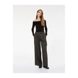 Koton Drape Detaylı Omzu Açık Kahverengi Kadın Bluz 6WAK80248EK