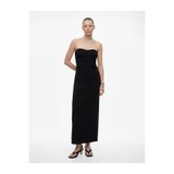 Koton Drapeli Kolsuz Slim Fit Bodycon Midi Straplez Abiye Elbise