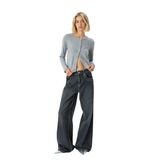 Koton Düğmeli Hırka Yuvarlak Yaka Uzun Kollu Slim Fit
