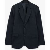 Koton Düğmeli Uzun Kollu Kapaklı Cepli Mono Yaka Blazer Ceket - 50 - Lacivert