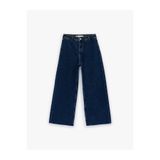 Koton Düğmeli Yüksek Bel Rahat Kesim Denim Pantolon - Culotte Jeans