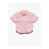 Koton Düz Pembe Kız Çocuk Gömlek 5SKG60019AW
