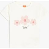 Koton Ekru Kız Bebek T-Shirt 4SMG10023AK - 12 - 18 Ay