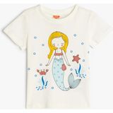 Koton Ekru Kız Bebek T-Shirt 5SMG10022AK