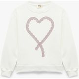 Koton Ekru Kız Çocuk Sweatshirt 6WKG10192AK - 11 - 12 Yaş