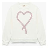 Koton Ekru Kız Çocuk Sweatshirt 6WKG10192AK - 7 Yaş