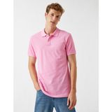 Koton Erkek Basic Polo Yaka Tişört Pamuklu - Lila