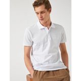Koton Erkek Basic Polo Yaka Tişört - XL - Beyaz