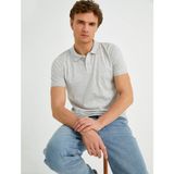 Koton Erkek Basic Polo Yaka Tişört - XL - Gri
